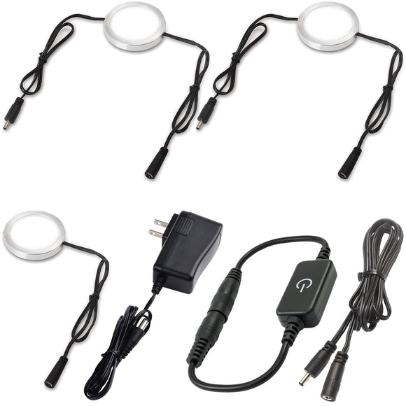 LED Under Cabinet Puck Lighting Touch Dimmer Switch