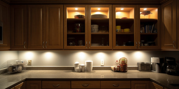 under cabinet led puck lighting for kitchen counter 