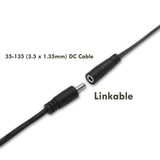 Extension Cables for Lvyinyin LED Under Cabinet Puck Lights DC 12V 5ft #35-135 DC Connector, Black, 5 Packs - Lvyinyin Online