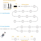 Dimmable Under Cabinet Lighting Kitchen LED Puck Lights Kit, Hardwired Power Adapter, RF Wireless Remote Control Dimmer, 12 Lights