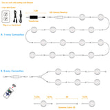 Dimmable Under Cabinet Lighting Kitchen LED Puck Lights Kit, Hardwired Power Adapter, RF Wireless Remote Control Dimmer, 14 Lights