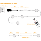 Dimmable Under Cabinet Lighting Kitchen LED Puck Lights Kit, Wall Plug Power Adapter, RF Wireless Remote Control Dimmer, 4 Lights - Lvyinyin Online