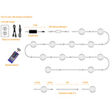 RGBW RGBWW Under Cabinet LED Lighting Kit, Linkable Puck Light, Wireless Remote Control Dimmer, 120V to 12V Hardwired Wall Plug, 12 Lights