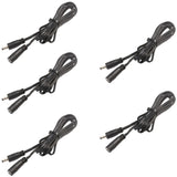 Extension Cables for Lvyinyin LED Under Cabinet Puck Lights DC 12V 5ft #35-135 DC Connector, Black, 5 Packs - Lvyinyin Online